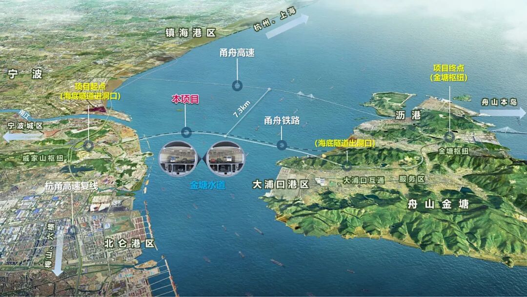 甬舟高速公路復線二期工程金塘海底隧道正式開工